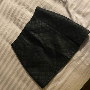 Pleather black mini skirt